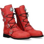 Red Leather New Rock Comfort Light Boots