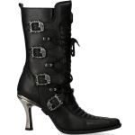 Bottes New Rock Malicia en Cuirs Itali et Nomada Noirs