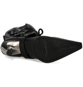 Bottes New Rock Malicia en Cuirs Itali et Nomada Noirs