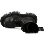 Bottes Plateformes New Rock Tank en Cuir Noir