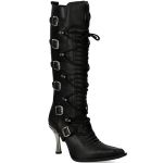 New Rock Malicia High Boots in Black Itali and Nomada Leather