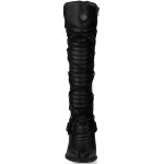 New Rock Malicia High Boots in Black Itali and Nomada Leather