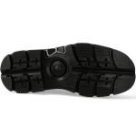 Black Leather New Rock Metallic Ankle Boots