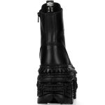 Bottines Plateformes New Rock Tank en Cuir Noir