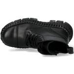 Black Leather New Rock Tank Platform Ankle Boots