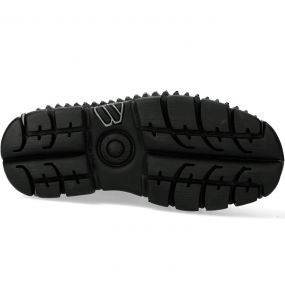 Black Leather New Rock Wall Picos Platform Shoes