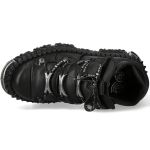 Chaussures Plateformes New Rock Fire en Cuir Noir