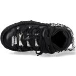 Chaussures Plateformes New Rock Tank en Cuir Noir avec Chaînes