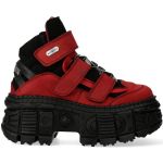 Chaussures Plateformes New Rock Wall Rouges Alaska et Noires