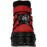 Red Alaska and Black New Rock Wall Platform Shoes