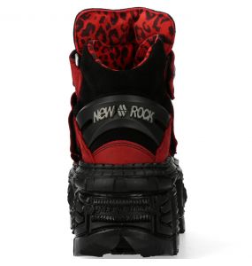 Chaussures Plateformes New Rock Wall Rouges Alaska et Noires