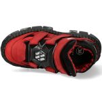 Chaussures Plateformes New Rock Wall Rouges Alaska et Noires