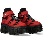 Chaussures Plateformes New Rock Wall Rouges Alaska et Noires