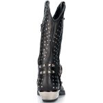 Black Leather Studded New Rock West Boots