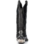 Bottes New Rock West en Cuir Pulik Acier et Itali Noir