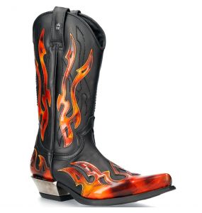 Fire Pulik and Black Itali Leather New Rock West Boots
