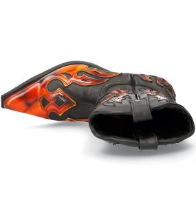 Fire Pulik and Black Itali Leather New Rock West Boots