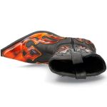 Fire Pulik and Black Itali Leather New Rock West Boots