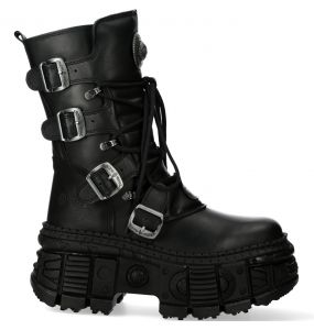 Black Itali and Nomada Leather New Rock Wall Picos Boots