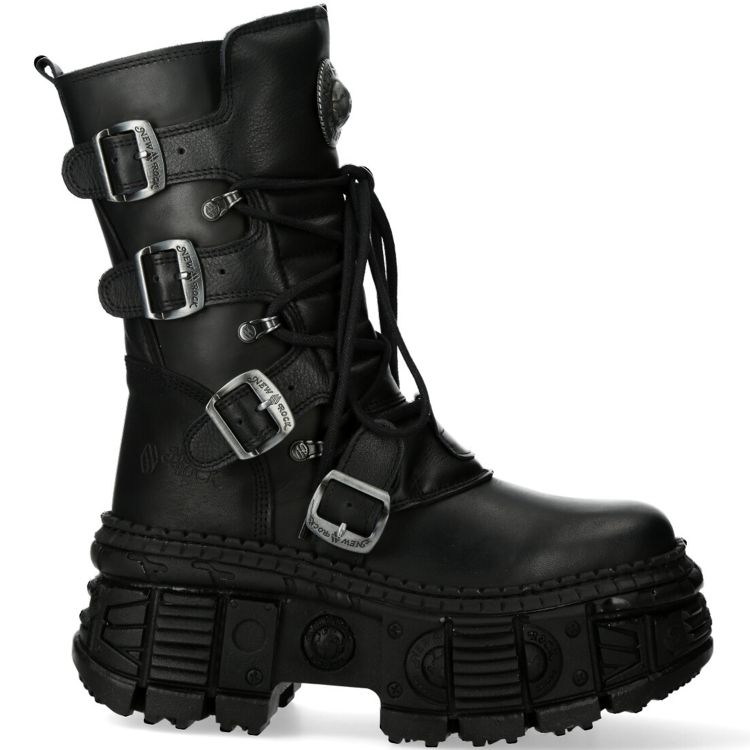 Black Itali and Nomada Leather New Rock Wall Picos Boots