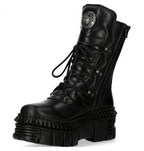 Black Itali and Nomada Leather New Rock Wall Picos Boots
