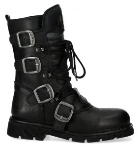 Black Itali and Nomada Leather New Rock Heritage Boots
