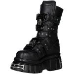 Black New Rock Metallic Tower Boots