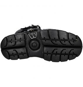 Black New Rock Metallic Tower Boots