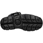 Black New Rock Metallic Tower Boots