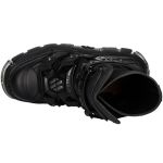 Black New Rock Metallic Tower Boots