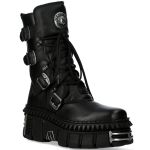 Black Itali and Nomada Leather New Rock Metallic Boots