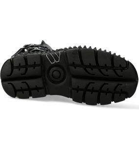 Black Itali and Nomada Leather New Rock Metallic Boots