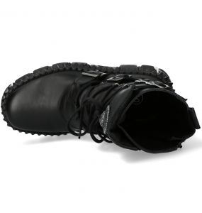 Bottes New Rock Metallic en Cuir Itali et Nomada Noirs