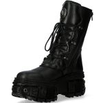Black Itali and Nomada Leather New Rock Tank Platform Boots