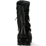 Black Itali and Nomada Leather New Rock Tank Platform Boots