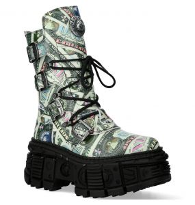 One Dollar New Rock Tank Platform Boots