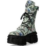 Bottes Plateformes New Rock Tank Imprimées 'One Dollar'