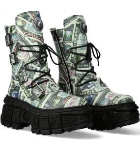 One Dollar New Rock Tank Platform Boots