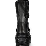 Black Crust Lead Finish New Rock Tank Platform Boots