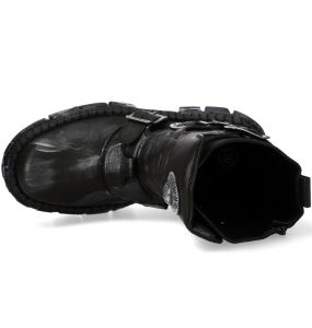 Black Crust Lead Finish New Rock Tank Platform Boots