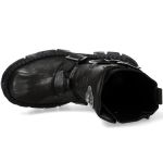 Black Crust Lead Finish New Rock Tank Platform Boots
