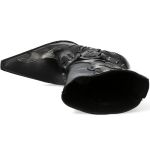 New Rock Malicia Boots in Black and Silver Leather