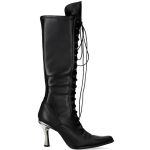 Bottes Hautes New Rock Malicia en Cuir Itali Noir