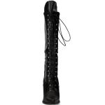 Black Itali Leather New Rock Malicia High Boots