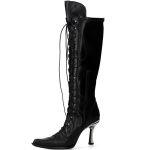 Black Itali Leather New Rock Malicia High Boots