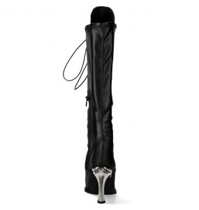 Black Itali Leather New Rock Malicia High Boots