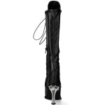 Black Itali Leather New Rock Malicia High Boots