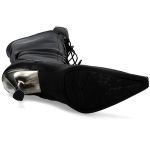 Black Itali Leather New Rock Malicia High Boots
