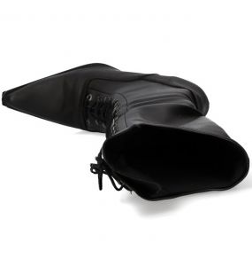 Black Itali Leather New Rock Malicia High Boots
