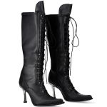 Black Itali Leather New Rock Malicia High Boots